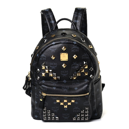 MCM Visetos Studded Small Stark M Backpack Black 1 of 5