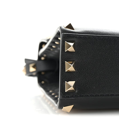Valentino Garavani Vitello Medium Rockstud Flip Lock Crossbody Bag Black 8 of 9