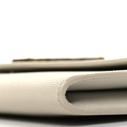 Saint Laurent Grain De Poudre Monogram Uptown Chain Wallet Crema Soft 14 of 14