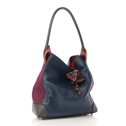 Christian Louboutin Empire Calf Suede Hobo Navy 3 of 11