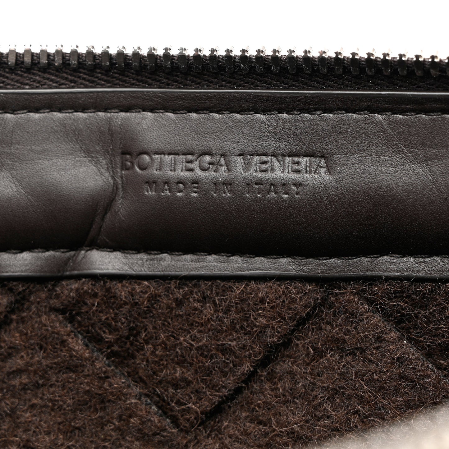 Nappa Intrecciato Pouch Brown