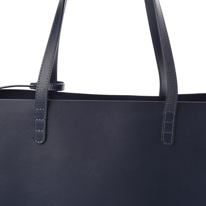 Mansur Gavriel Smooth Calfskin Large Shopping Tote Blu 12 of 12