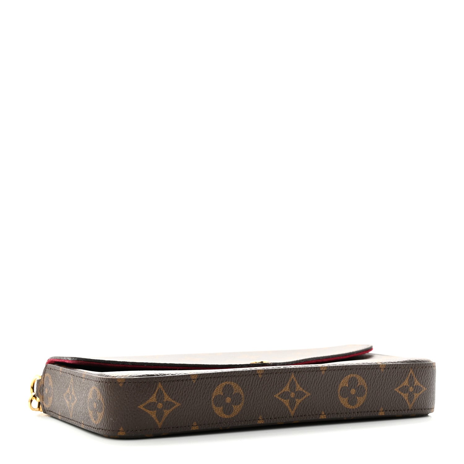 Louis Vuitton Monogram Pochette Felicie Chain Wallet Fuchsia 5 of 17