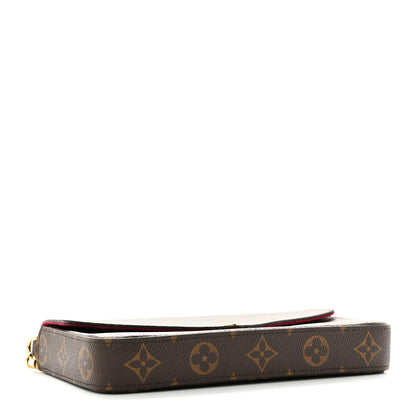 Louis Vuitton Monogram Pochette Felicie Chain Wallet Fuchsia 5 of 17