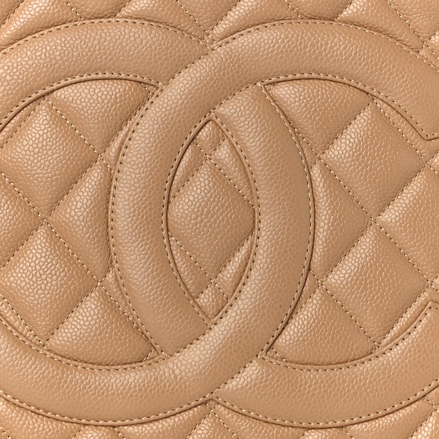 Chanel Caviar Quilted Medallion Tote Beige 7 of 10