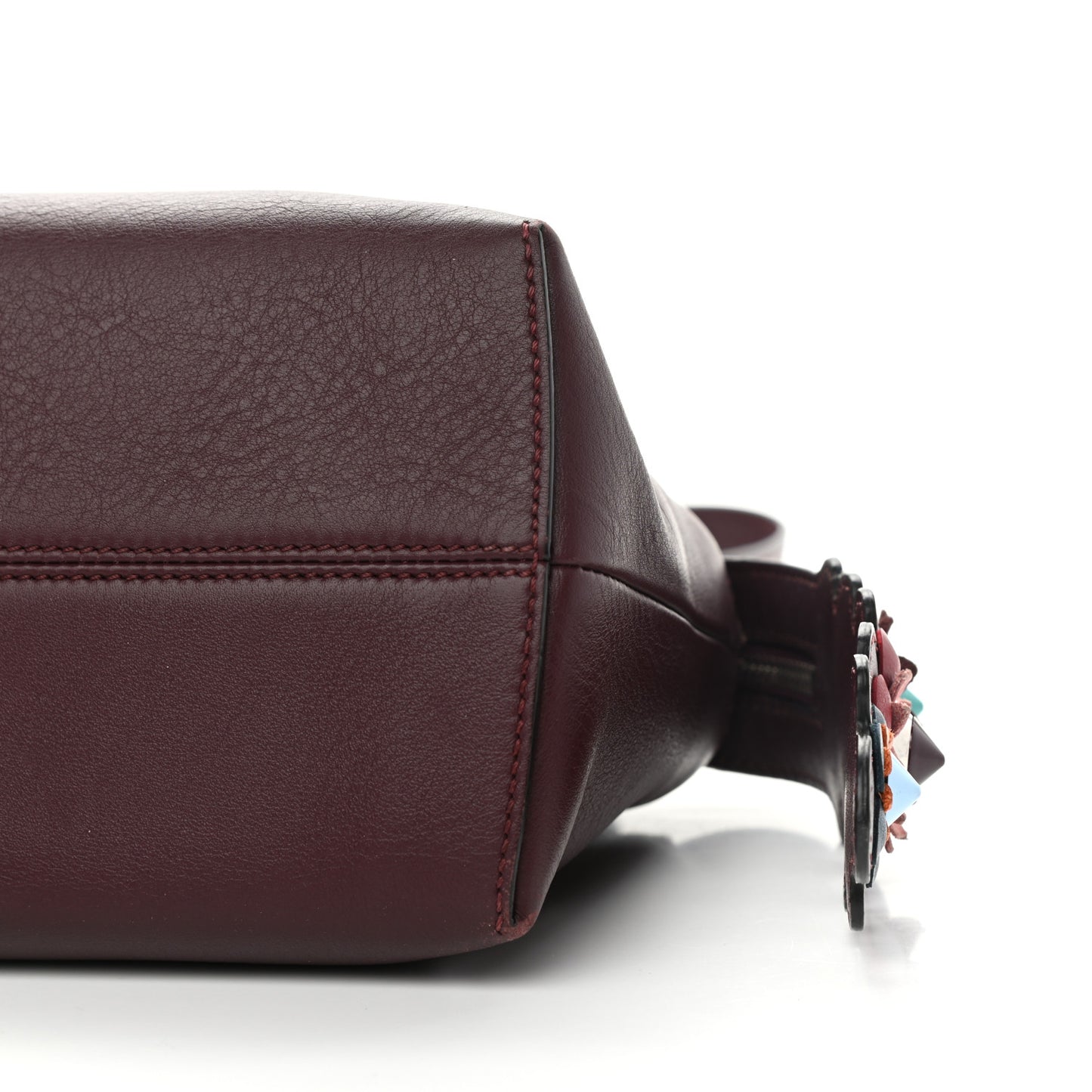Vitello Dolce Flowerland Studded Medium By The Way Boston Bag Bordeaux Multicolor