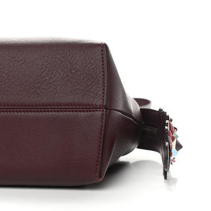 Fendi Vitello Dolce Flowerland Studded Medium By The Way Boston Bag Bordeaux Multicolor 6 of 12
