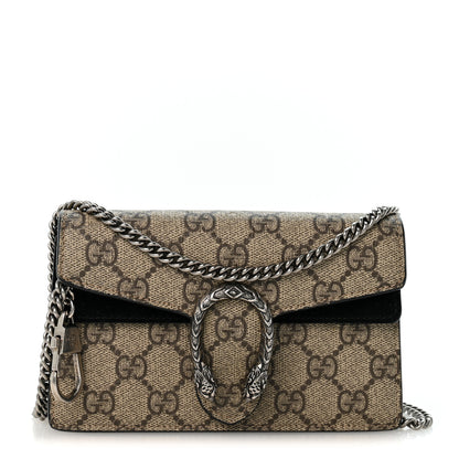 Gucci GG Supreme Monogram Super Mini Dionysus Shoulder Bag Black 1 of 12