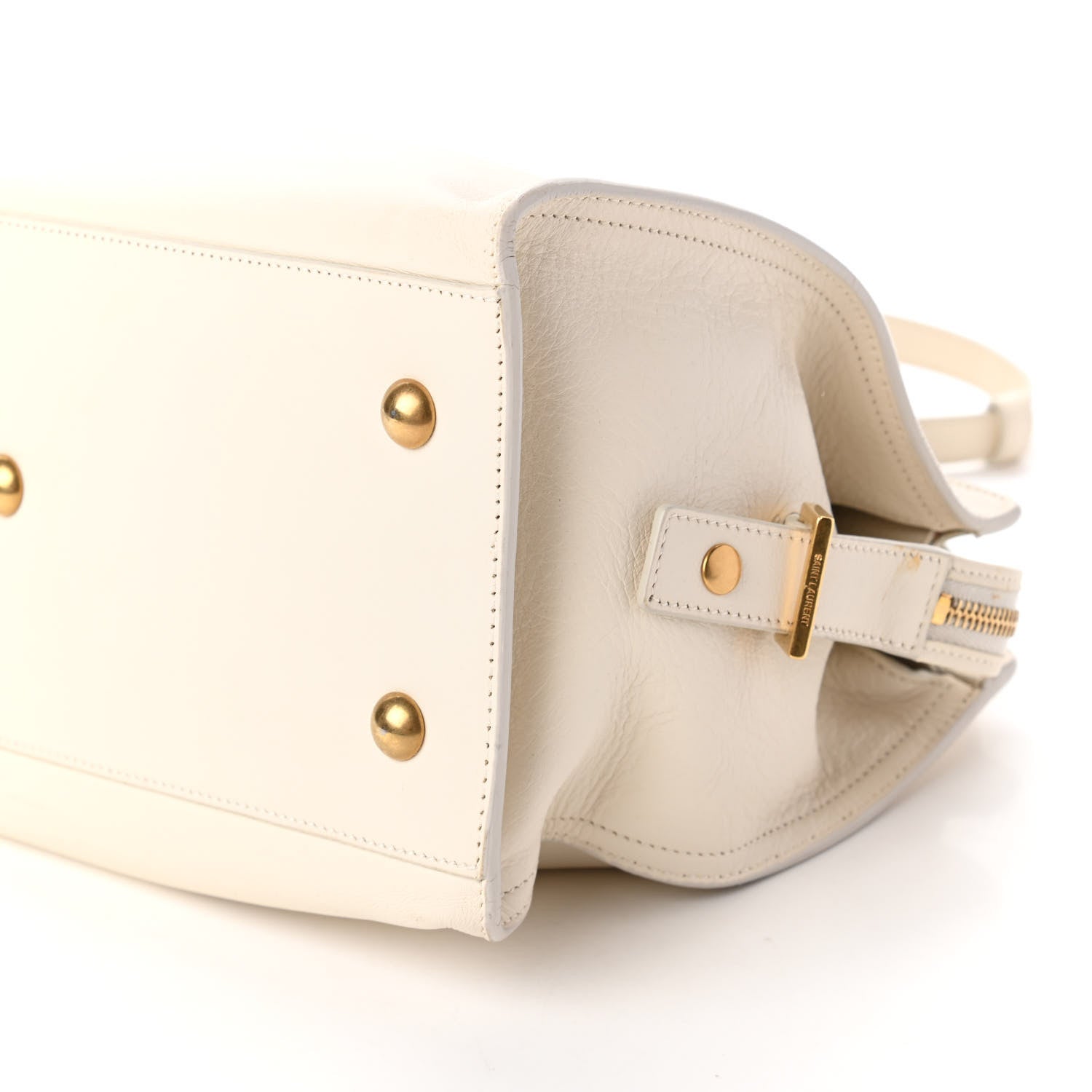 Saint Laurent Calfskin Small Classic Y Cabas White 7 of 10
