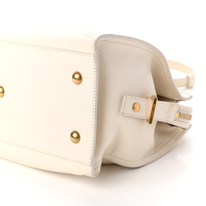 Saint Laurent Calfskin Small Classic Y Cabas White 7 of 10