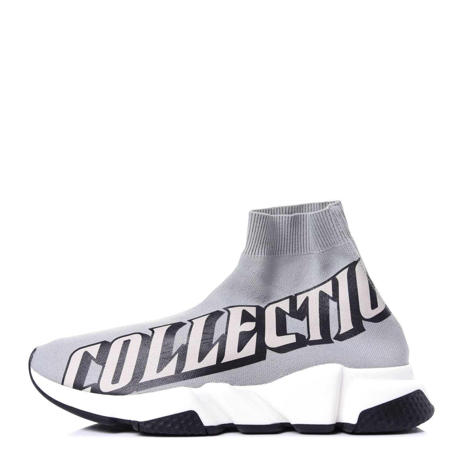 Balenciaga Neoprene Knit Europe Print Womens Speed Sneakers 40 Gris Jaune Black 1 of 9