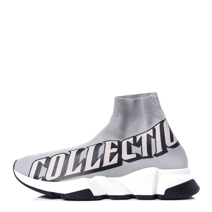 Balenciaga Neoprene Knit Europe Print Womens Speed Sneakers 40 Gris Jaune Black 1 of 9