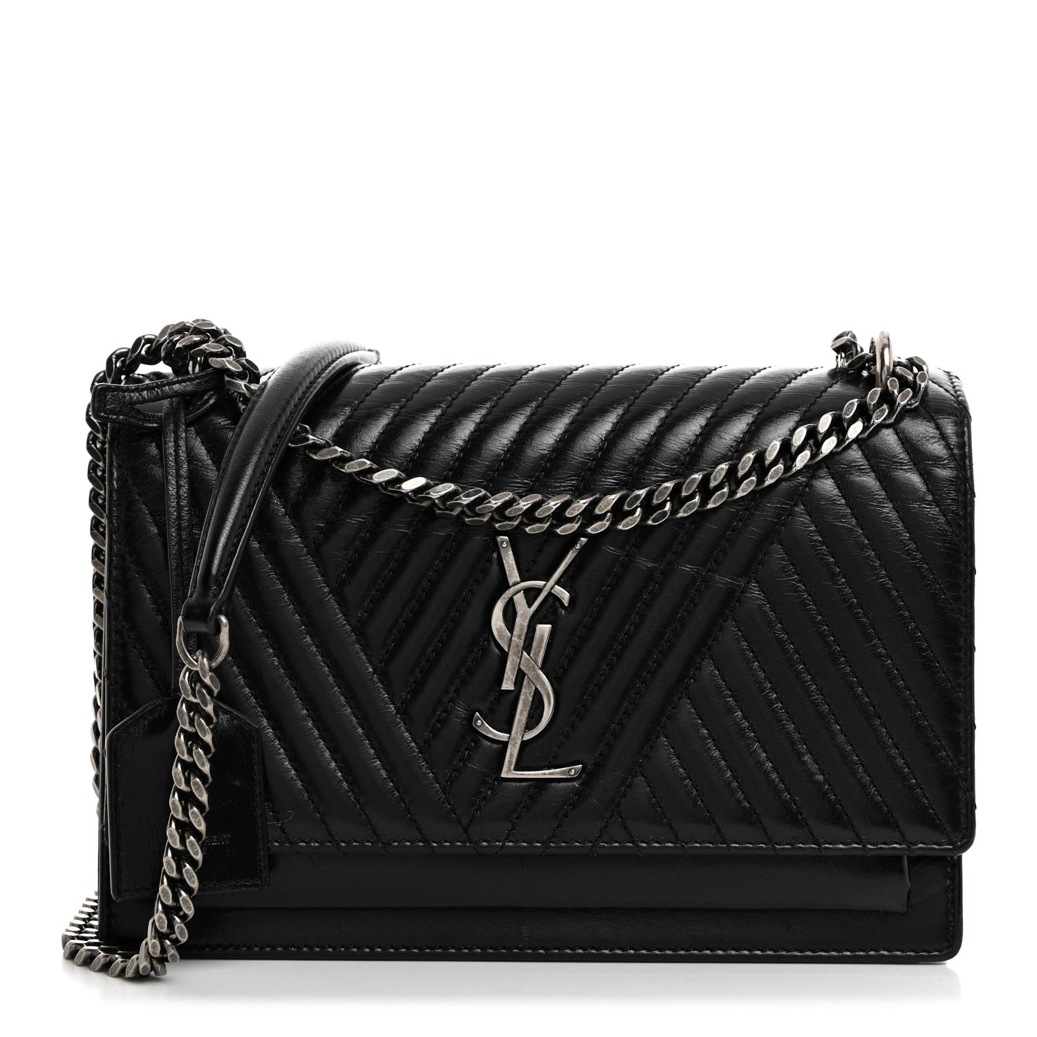 Saint Laurent Lambskin Mixed Quilted Medium Monogram Sunset Black 1 of 11