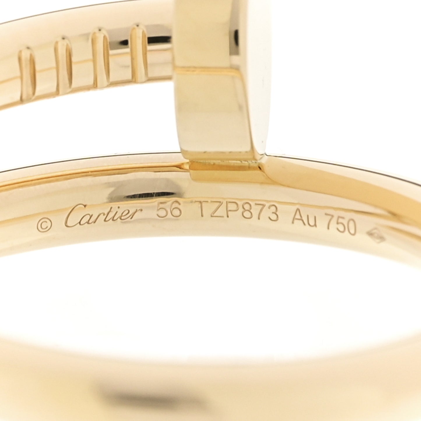 18K Yellow Gold Juste Un Clou Ring 56 7.5