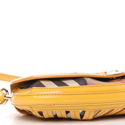 Burberry Patent Lilford Check Crossbody Bag Yellow 6 of 11