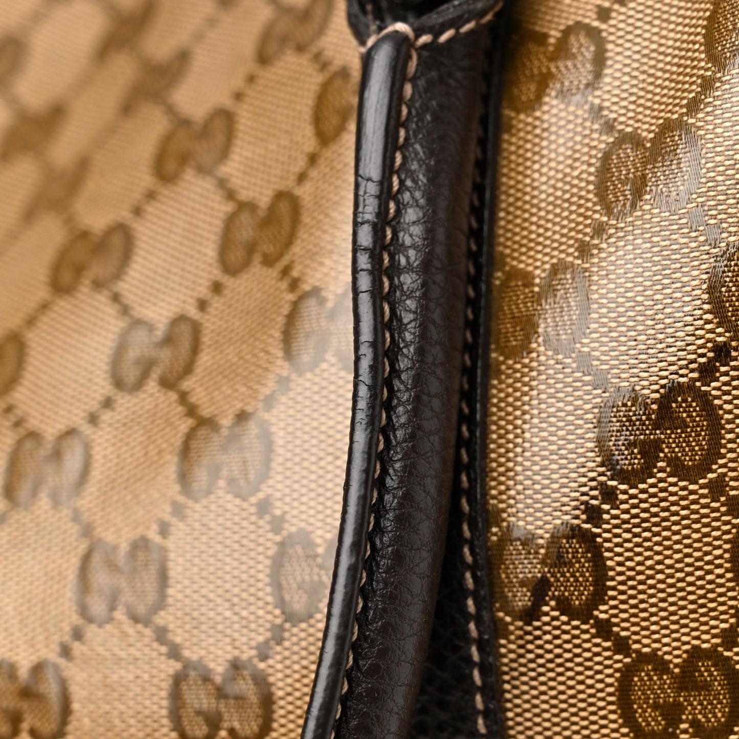 Crystal Monogram Large Joy Tote Beige Ebony Testa di Moro