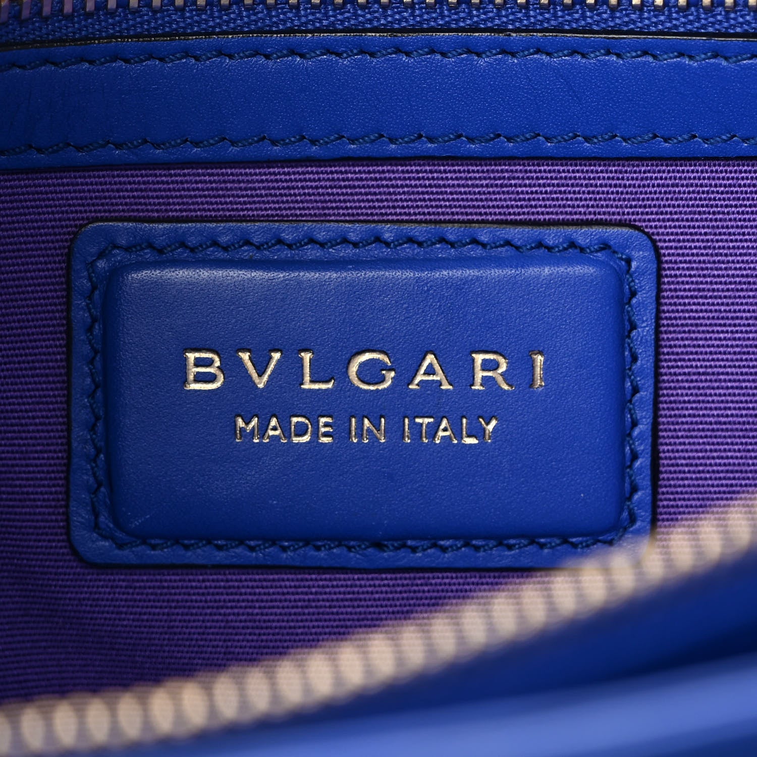 Bulgari Calfskin Serpenti Forever Shoulder Bag Blue 8 of 8