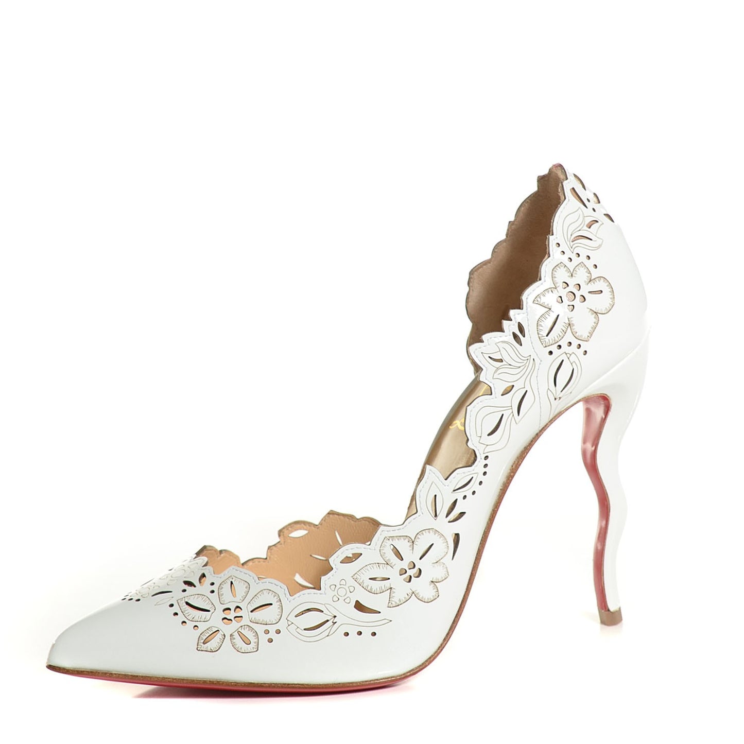 Patent Calf Beloved Laser Cut 100 Pumps 36 White