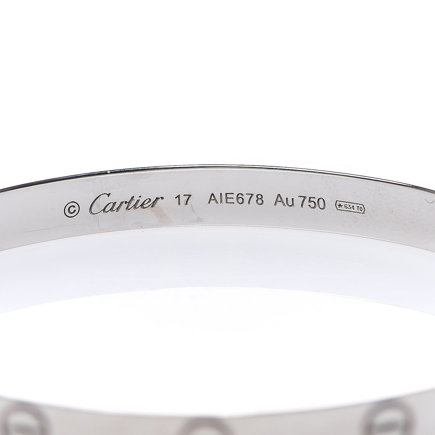 Cartier 18K White Gold LOVE Bracelet 17 4 of 6
