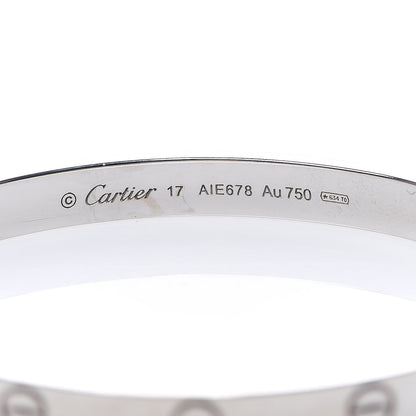 Cartier 18K White Gold LOVE Bracelet 17 4 of 6