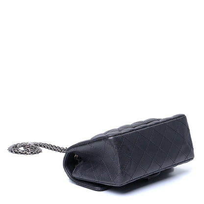 Chanel Metallic Sheepskin Quilted 2.55 Reissue Mini Flap Dark Silver 6 of 9