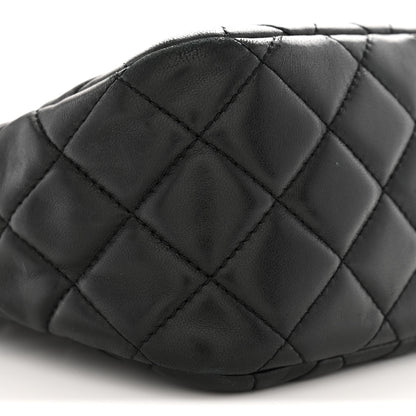 Chanel Lambskin Quilted Small Pearl Crush Hobo Black 9 of 14