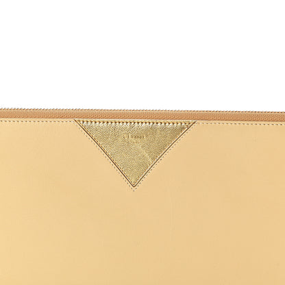 Celine Metallic Lambskin Bi-Color Coeur Ipad Clutch Gold 7 of 10