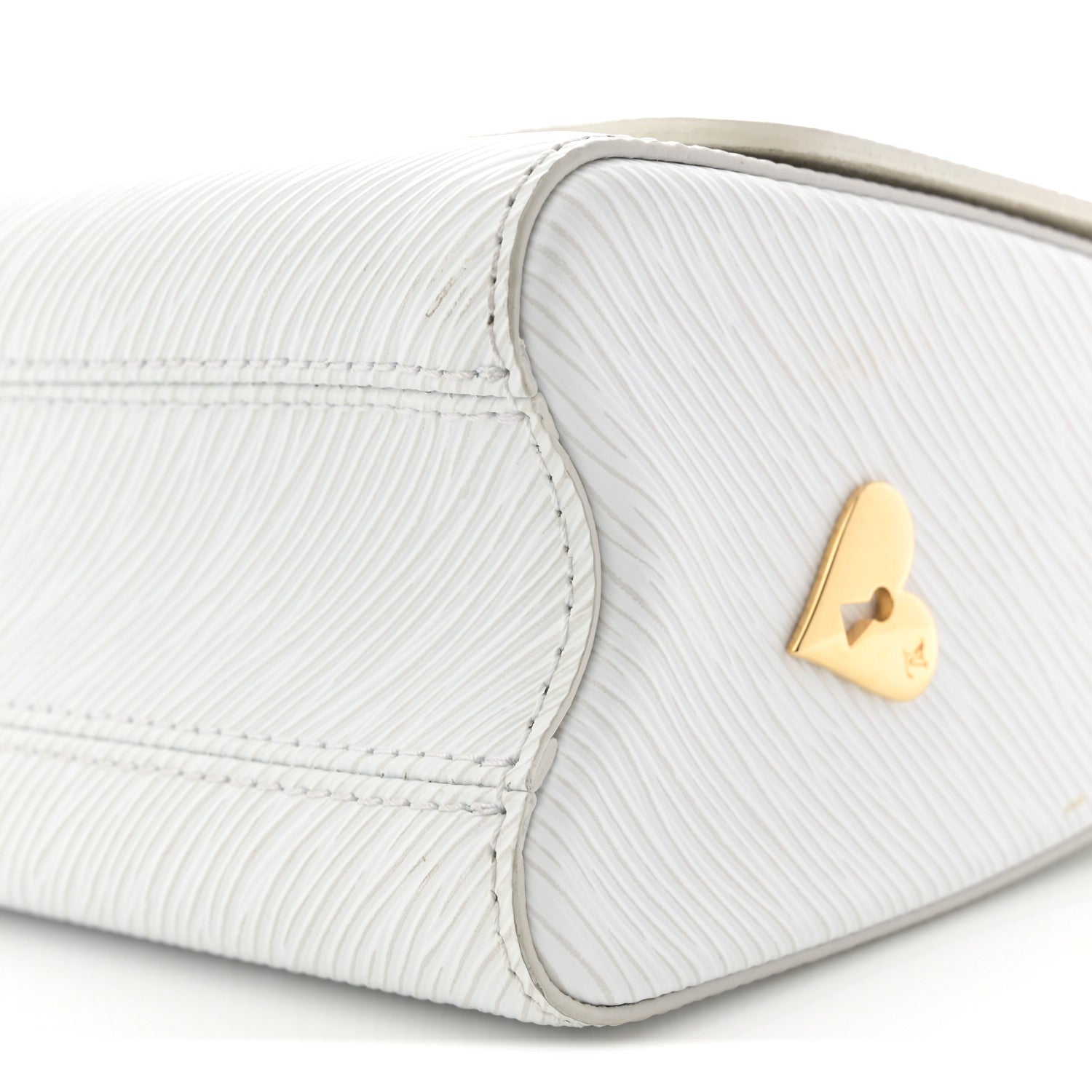Louis Vuitton Epi Love Lock Twist Shoulder Bag MM White 10 of 11