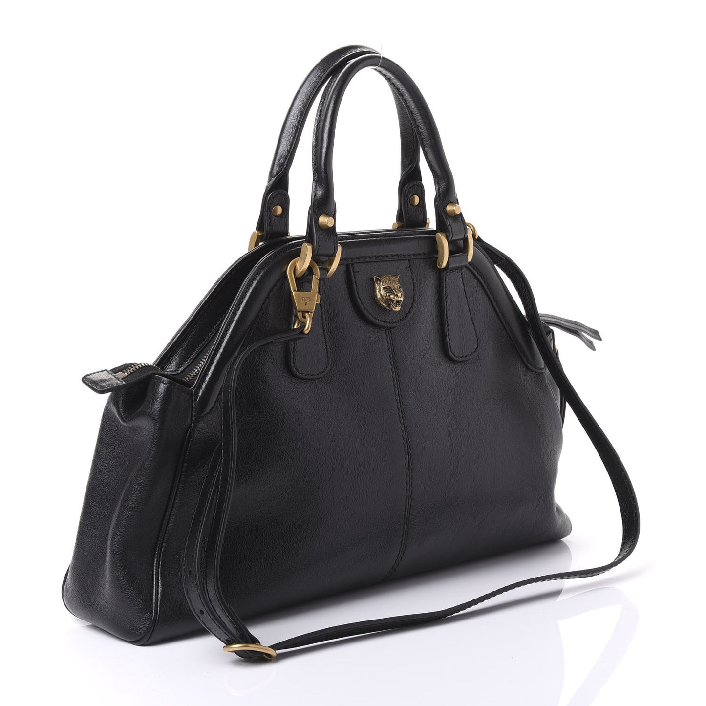 Calfskin Medium Re(Belle) Top Handle Bag Black