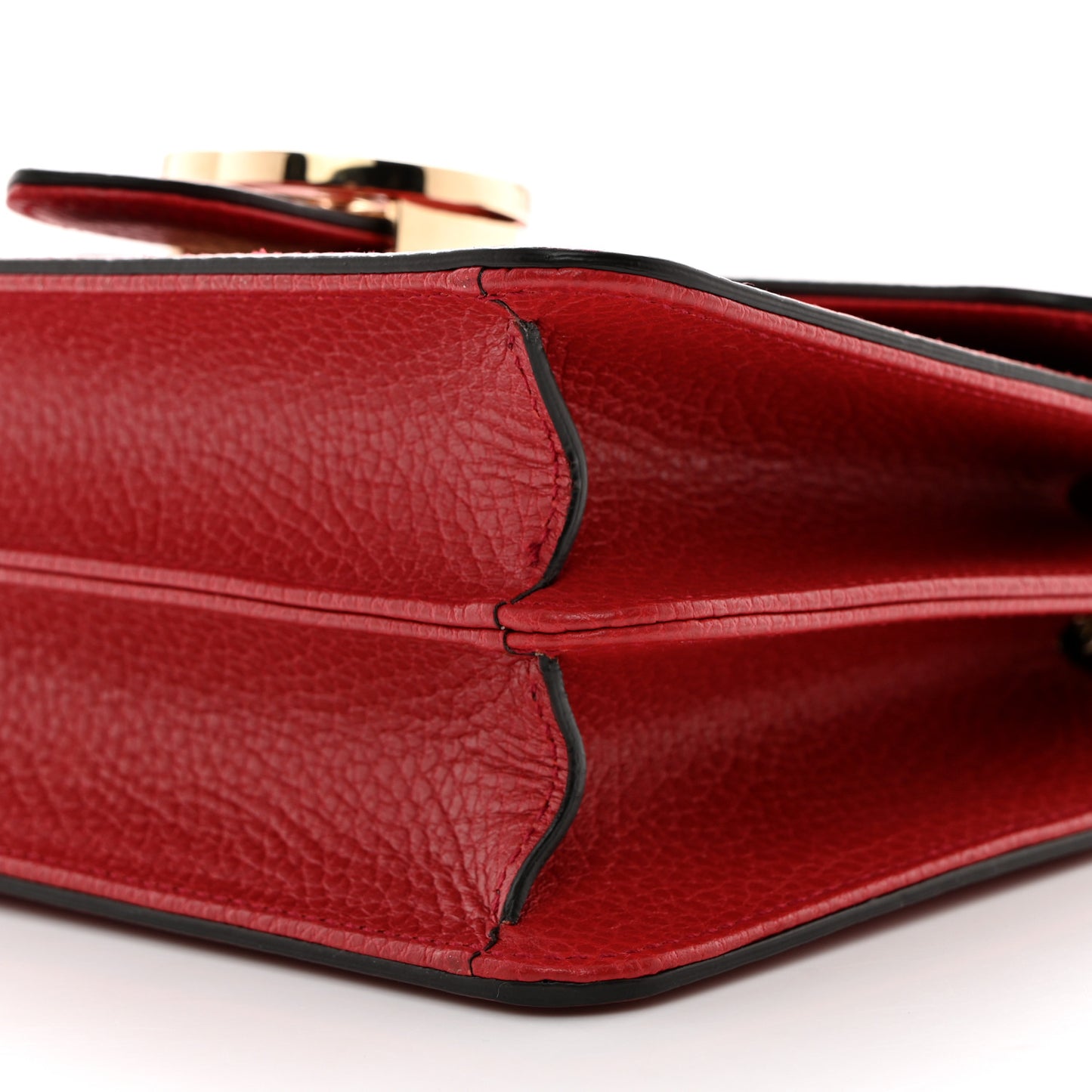 Dollar Calfskin Small Interlocking G Shoulder Bag Sun Orange