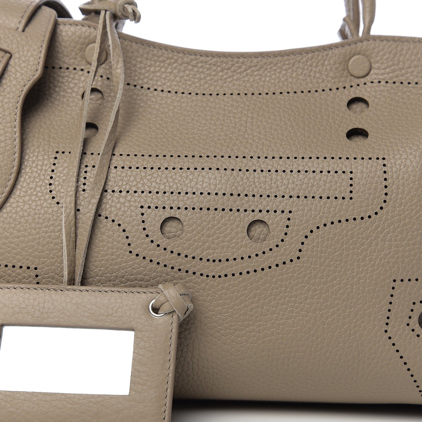 Veau Grana Perforated Blackout Hardware S City Gris Cendre