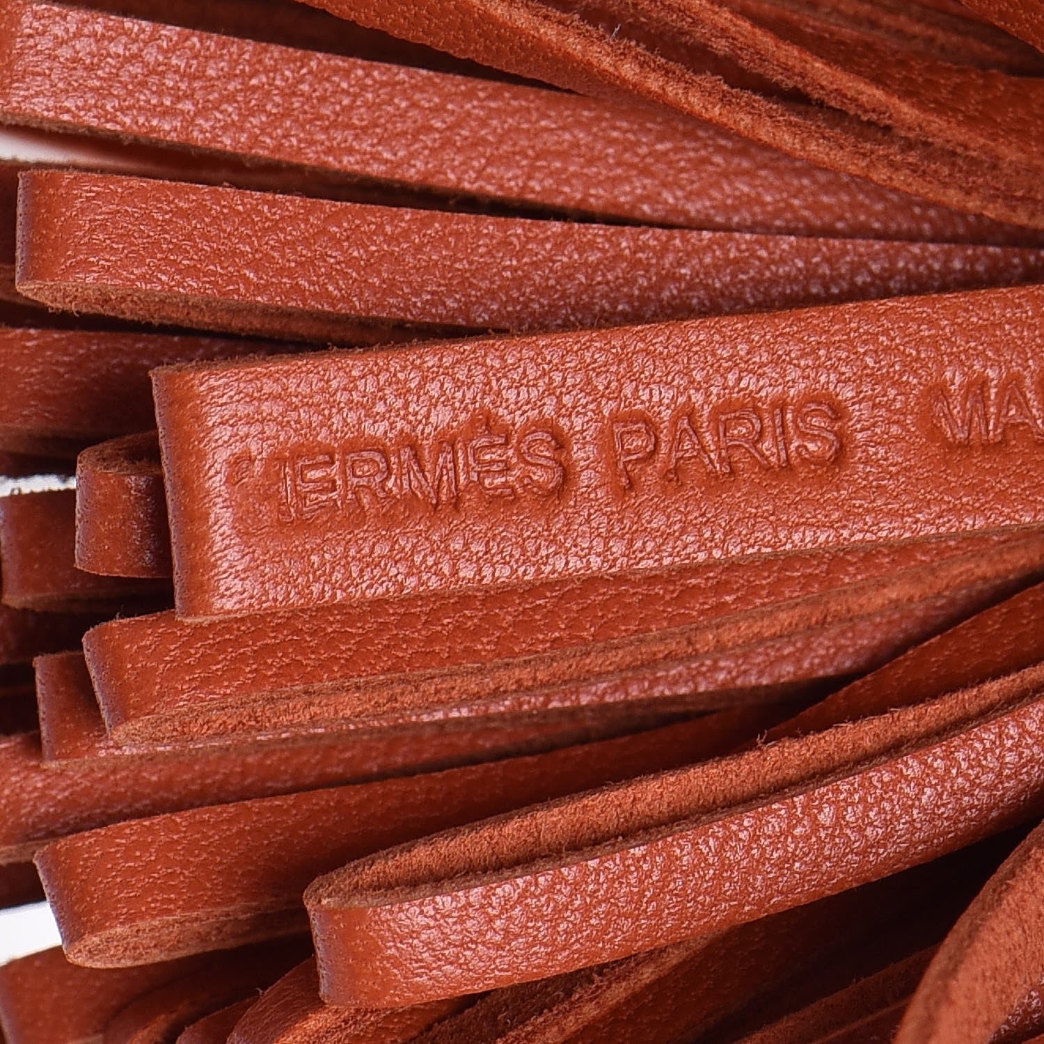 Hermes Lambskin Carmen Tassel Key Holder Cornaline 4 of 5