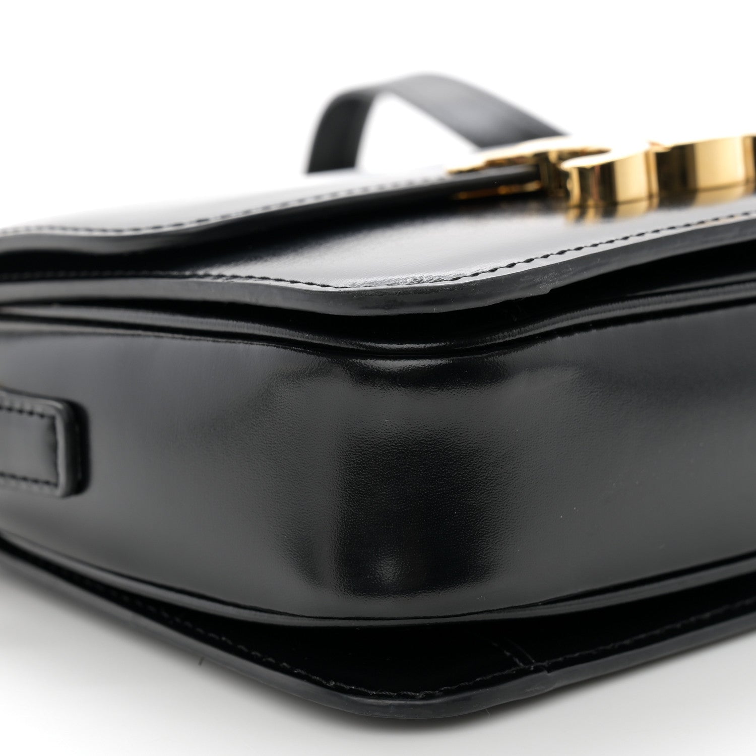 Celine Shiny Calfskin Teen Triomphe Black 9 of 11