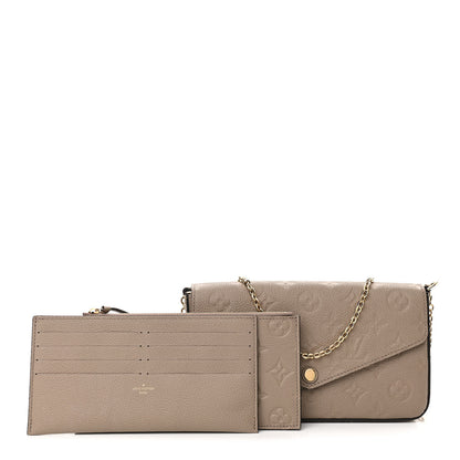 Louis Vuitton Empreinte Pochette Felicie Chain Wallet Tourterelle 2 of 11