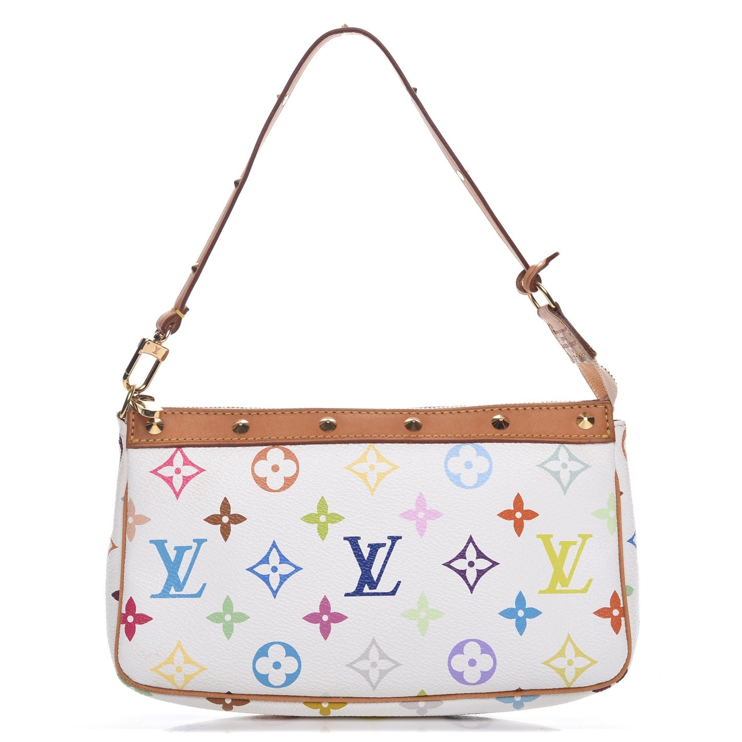 Monogram Multicolor Pochette Accessories White