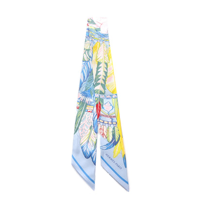 Hermes Silk La Danse Pacifique Twilly Bleu Ciel Vert Rose 2 of 4