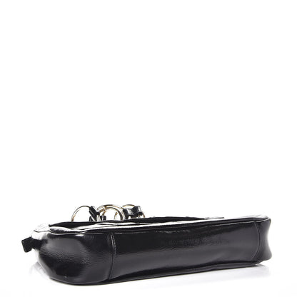 Saint Laurent Textured Patent Corset Chain Shoulder Bag Black 4 of 7