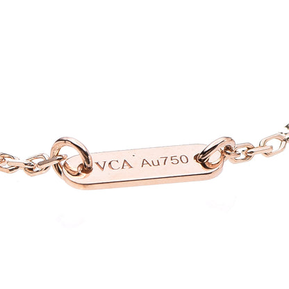 Van Cleef & Arpels 18K Rose Gold Carnelian Sweet Alhambra Heart Bracelet 3 of 6