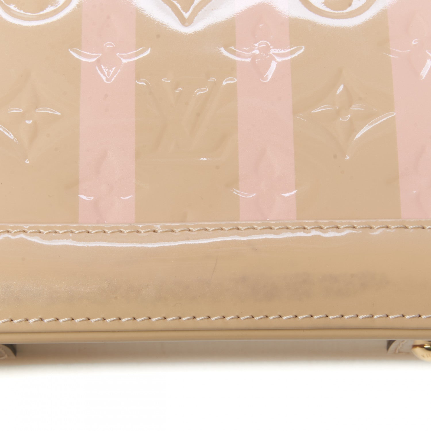 Louis Vuitton Vernis Rayures Alma BB Dune 8 of 9
