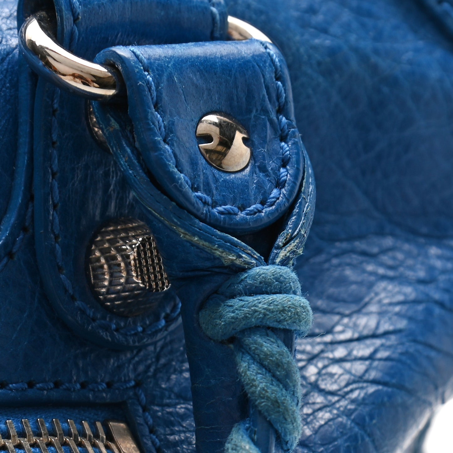 Agneau Giant 12 Silver Hardware City Bleu Lazuli