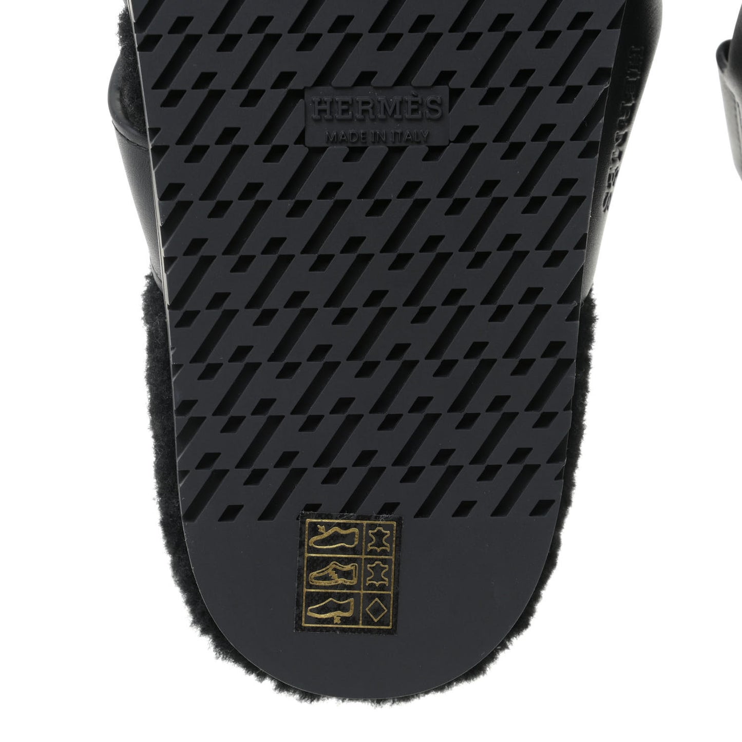 Calfskin Woolskin Womens Chypre Sandals 37 Black
