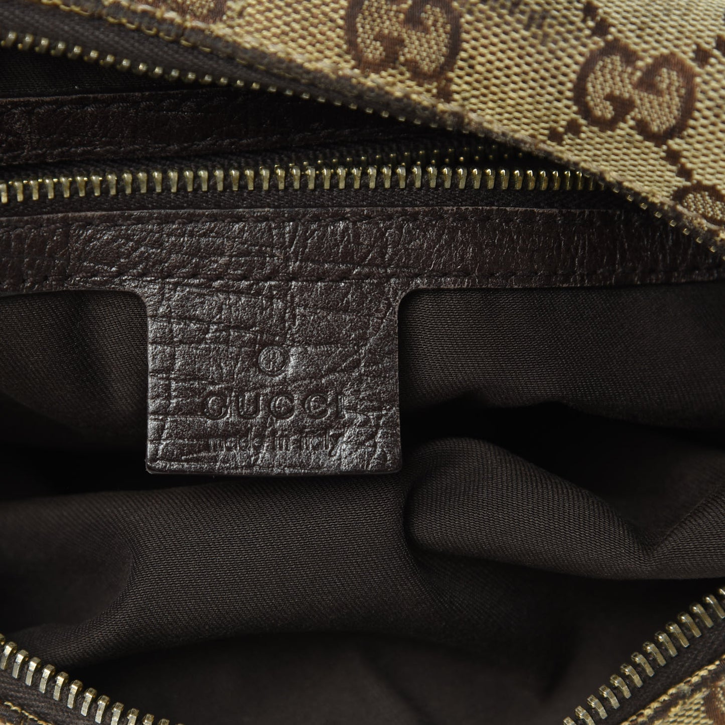Monogram Medium Horsebit Chain Hobo Dark Brown