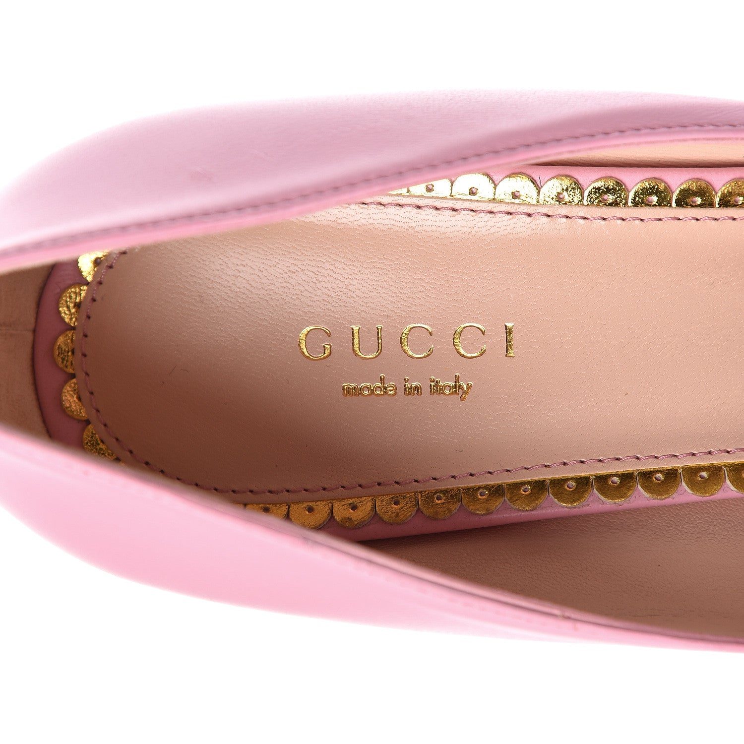 Gucci Nappa Queen Margaret Mid Heel Pumps 41 and 41.5 Sugar Pink 6 of 15