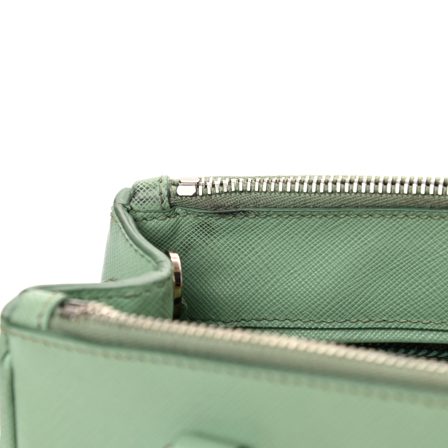 Saffiano Lux Small Galleria Double Zip Tote Acquamarina