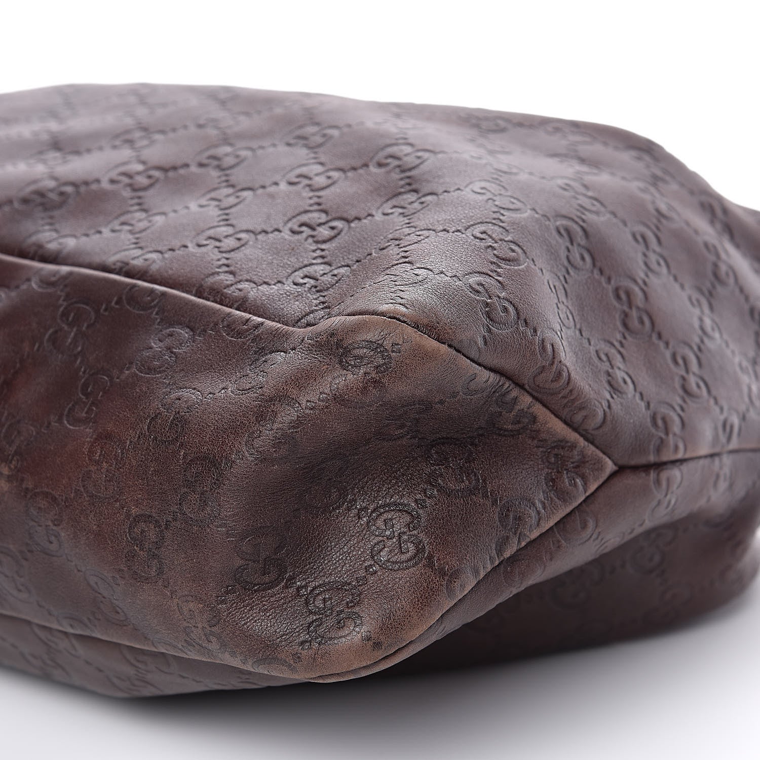 Gucci Guccissima Medium Horsebit Chain Hobo Dark Brown 10 of 15