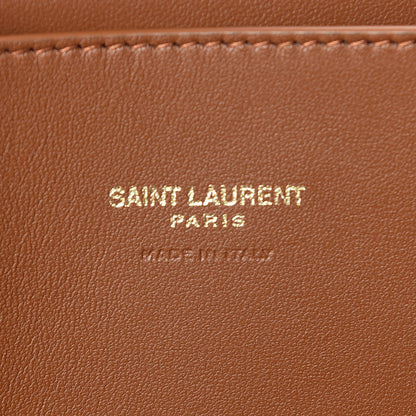 Saint Laurent Smooth Calfskin Suede Medium Reversible Monogram Kate Satchel Light Ochre 6 of 9