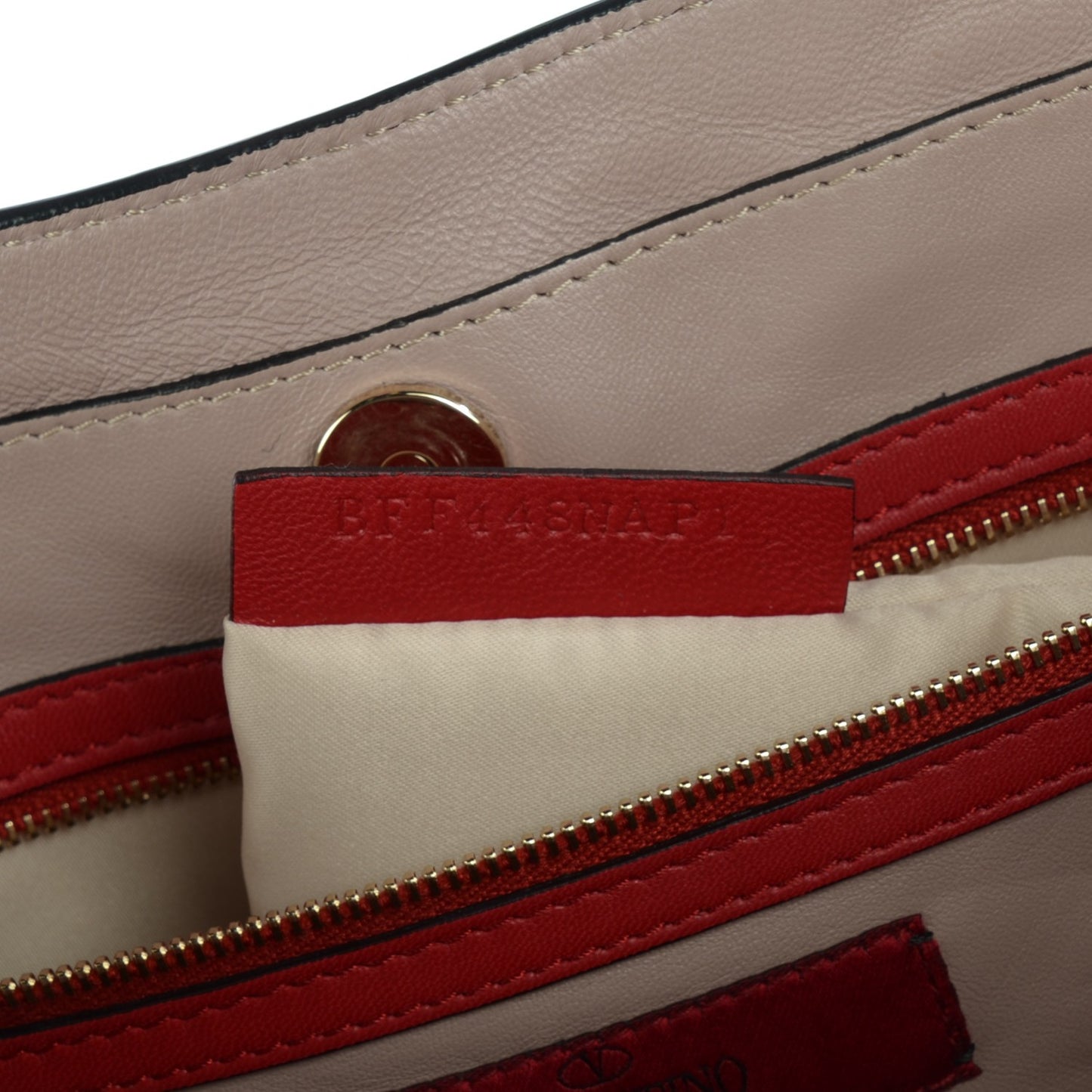 Nappa Medium Rockstud Soft Tote Red