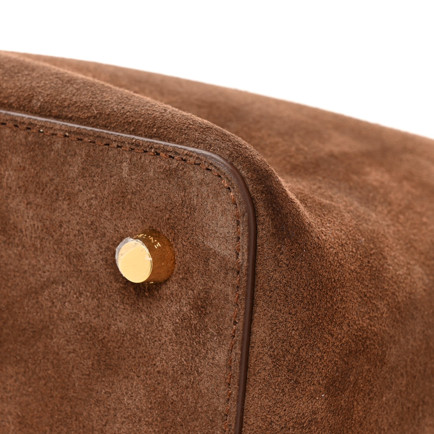 Celine Suede Medium Conti Brown 13 of 14