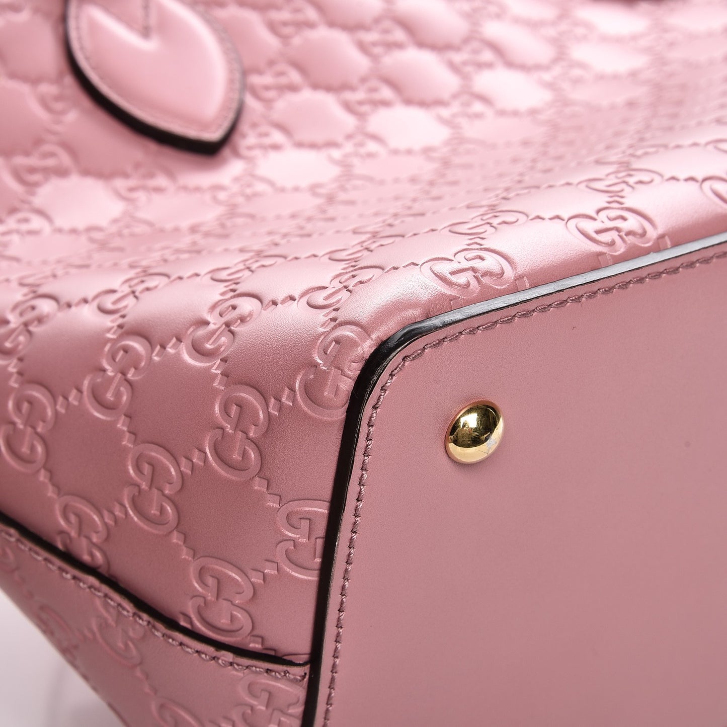 Guccissima Signature Linea A Foldover Tote Rose Baby Candy