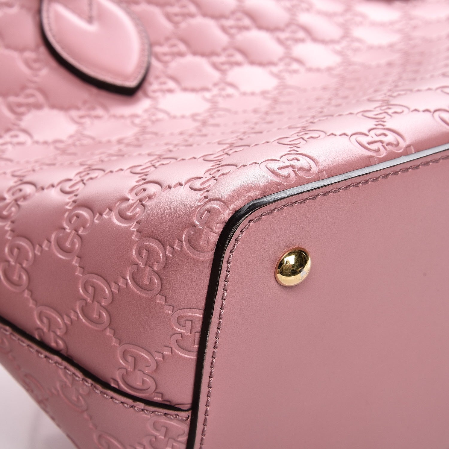 Gucci Guccissima Signature Linea A Foldover Tote Rose Baby Candy 11 of 12